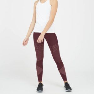 Spanx Look At Me Now Seamless Moto Leggings Wine